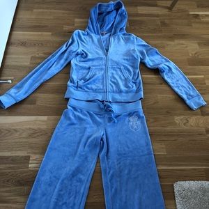 Juicy Couture Velour Tracksuit in light blue